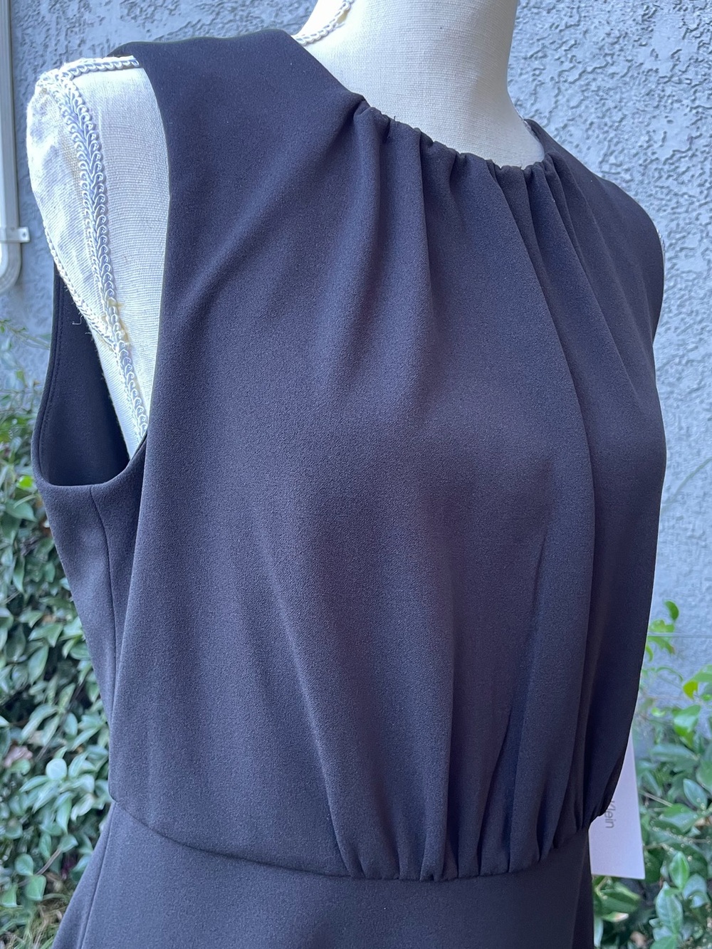 Calvin Klein Sleeveless Midi Dress Keyhole Back Size 8 - Picture 5 of 12